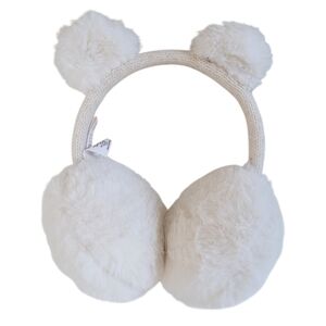 Laura Conrad Earmuffs With Bear Ears Cream Womens